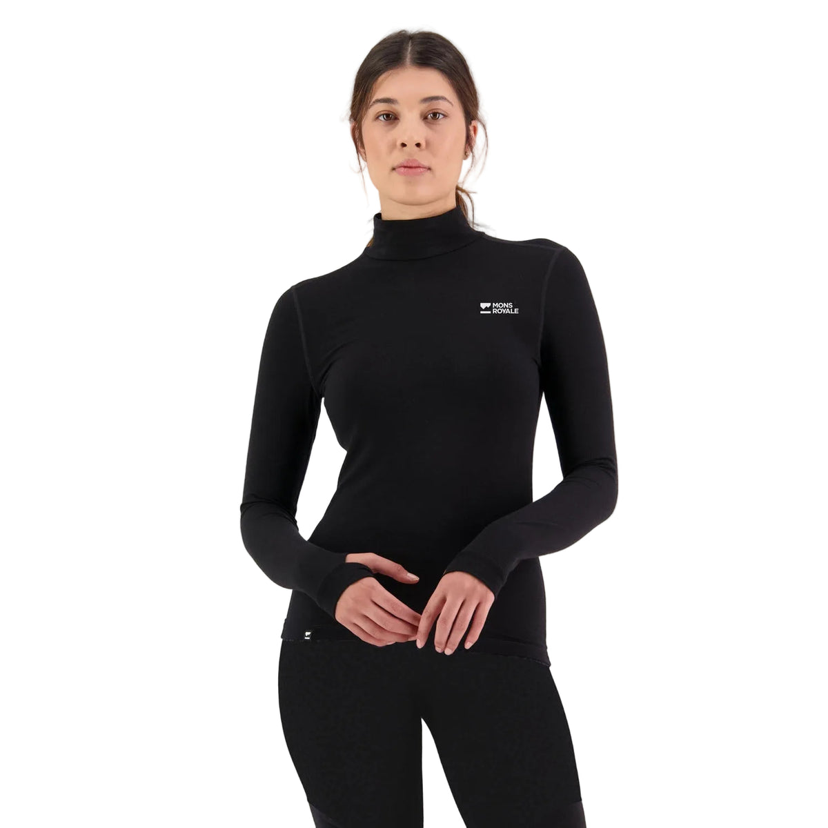 Cascade Merino Mock Neck Base Layer