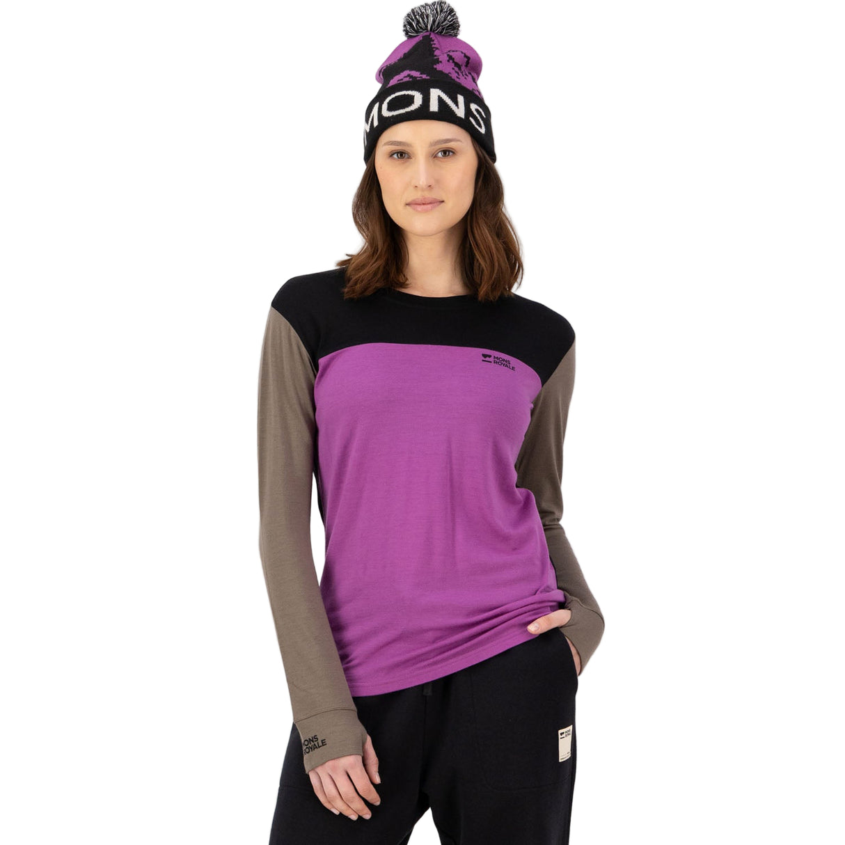 Purple Bolt Yotei Merino Long Sleeve Baselayer Top