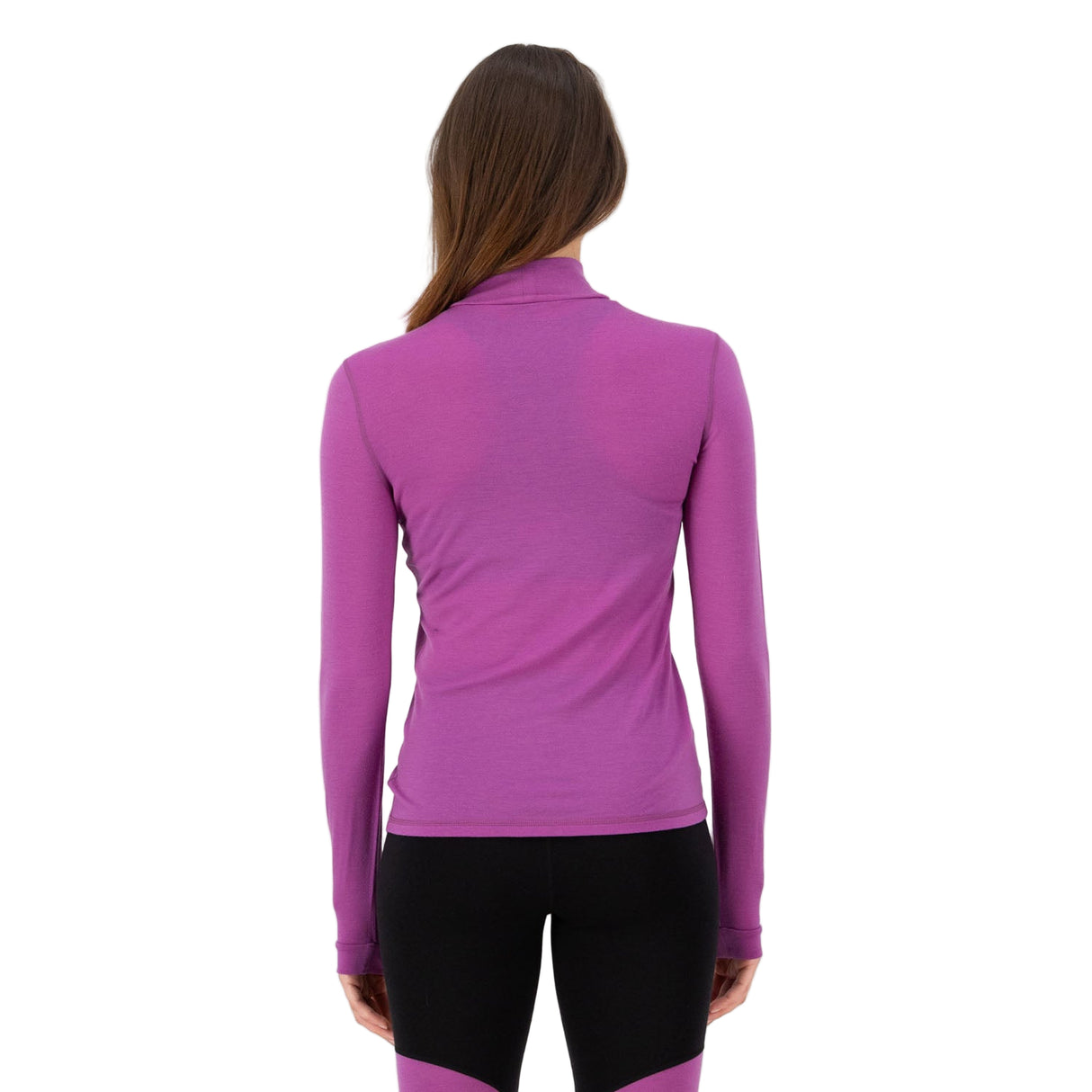 Cascade Merino Mock Neck Long Sleeve Baselayer Top
