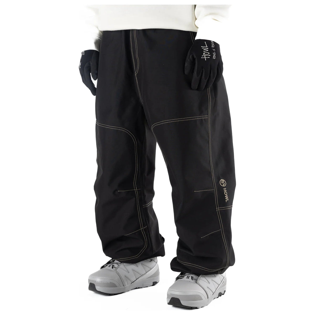 Howl Workwear x Public Pant in black, front on model