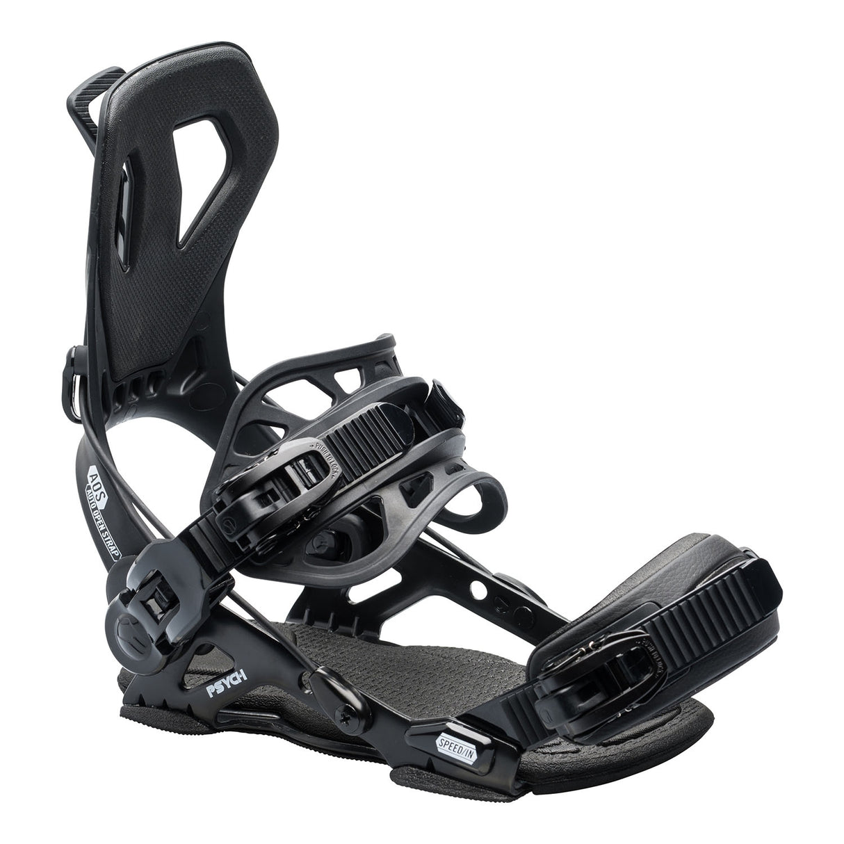 Psych Snowboard Bindings Black 2024 - Snowtrax