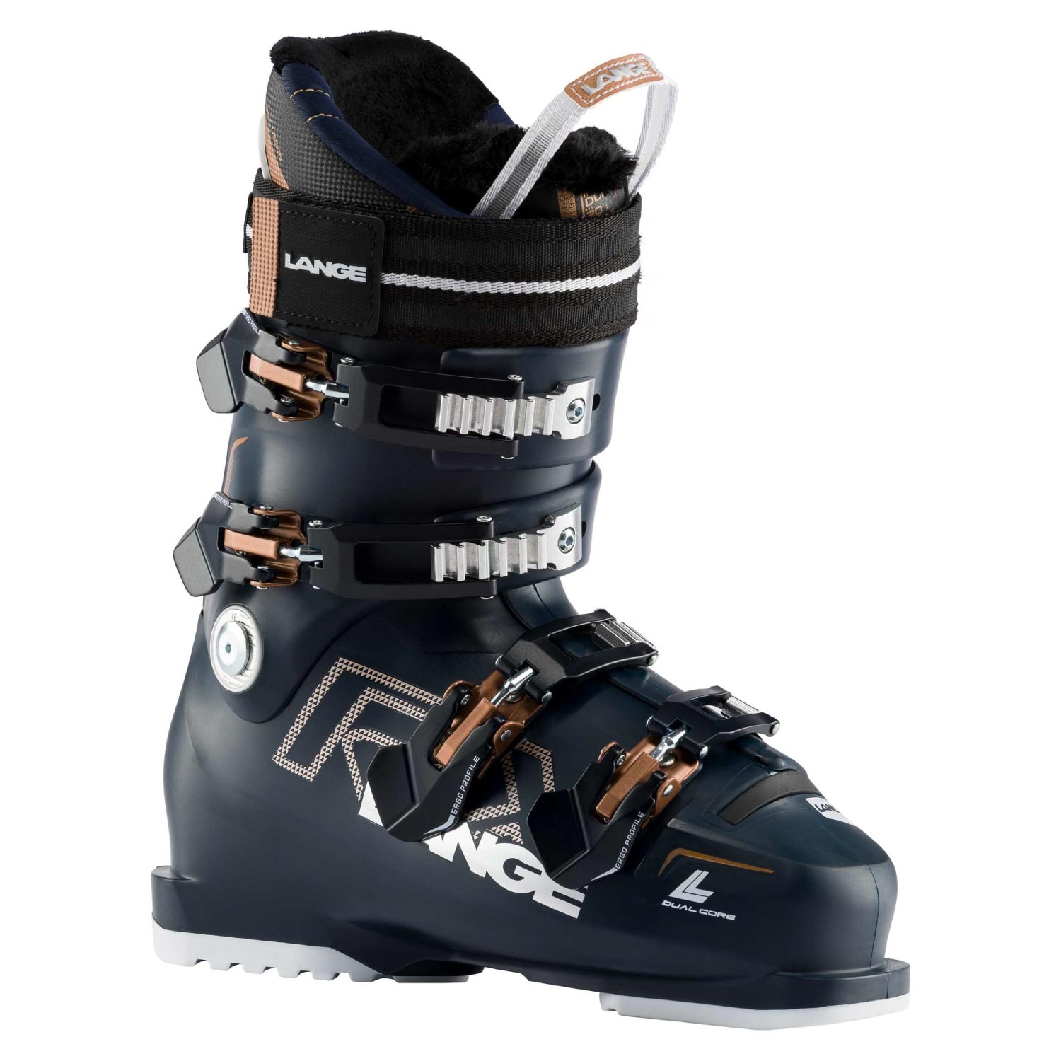 Lange RX 90 W Ski Boots Black/Blue/Copper 2021
