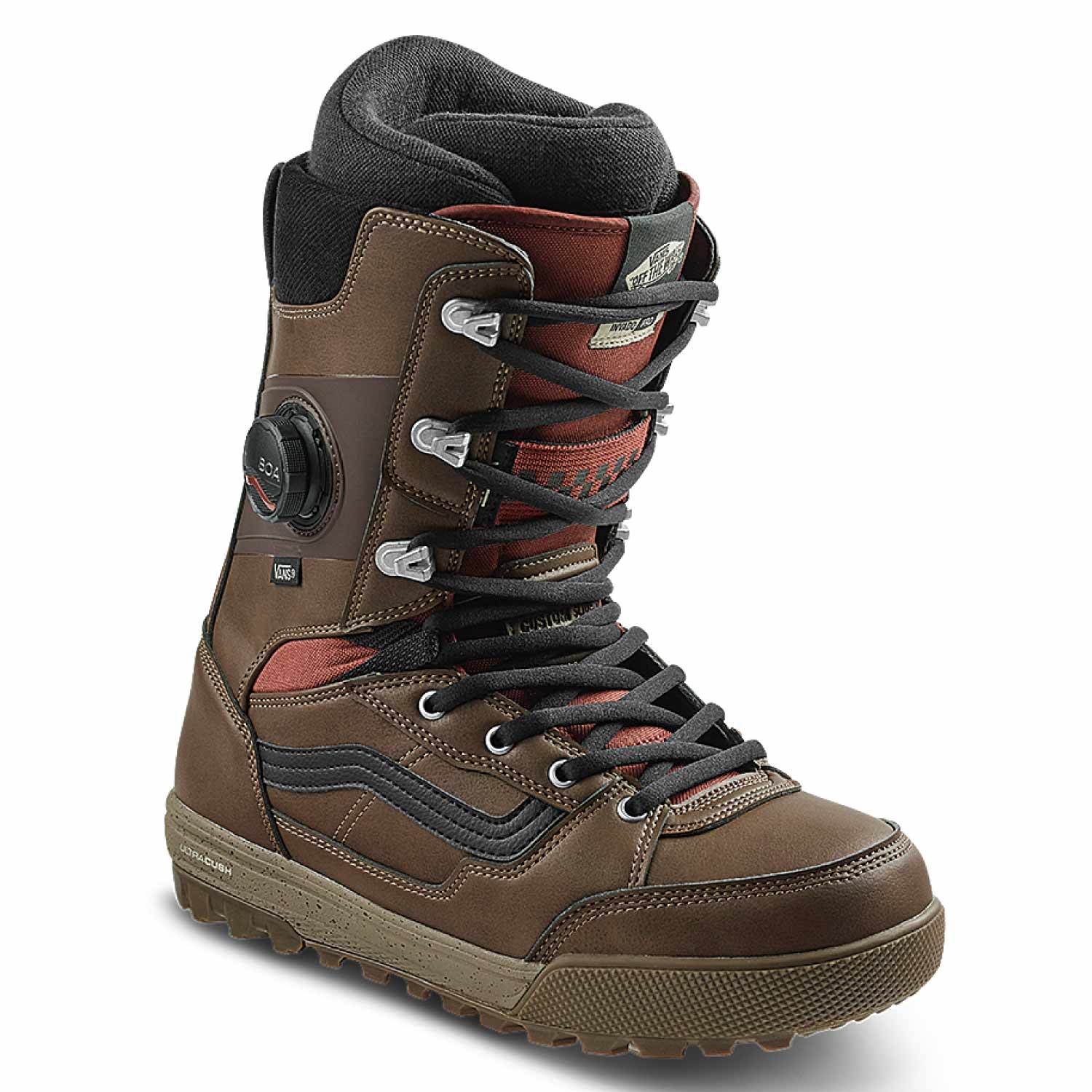 Vans Invado Pro Snowboard Boots Brown/Red 2021