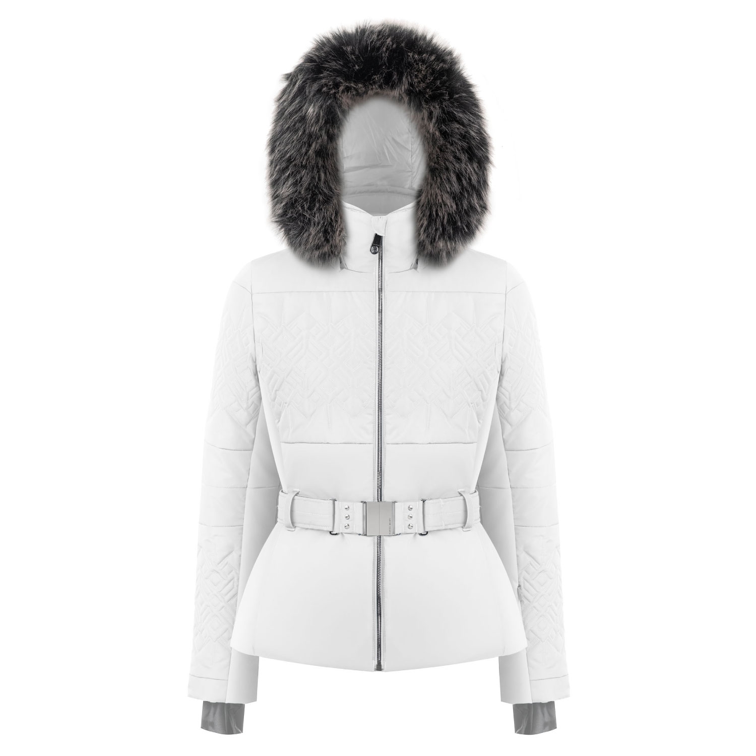 Poivre Blanc Quilted Faux Fur Ski Jacket White 2021