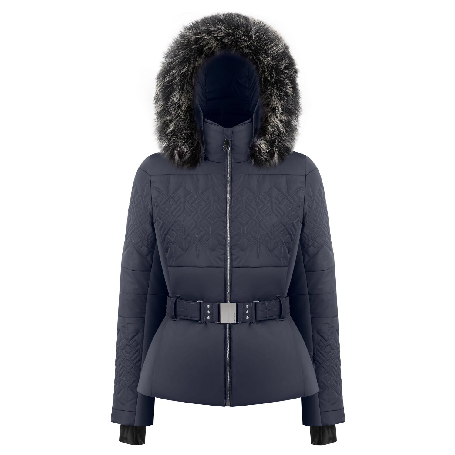 Poivre Blanc Quilted Faux Fur Ski Jacket Gothic Blue 2021