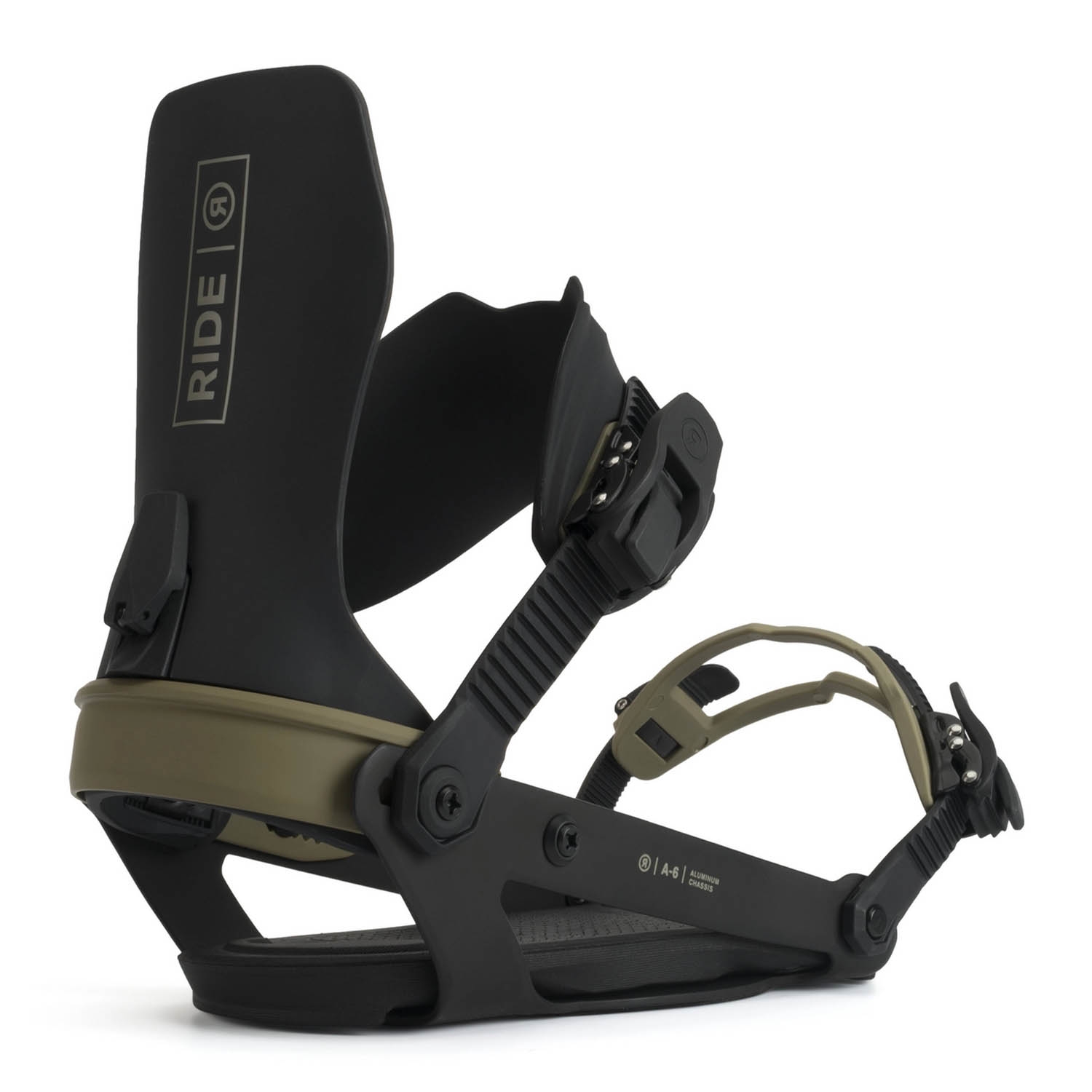 Ride A-6 Snowboard Bindings Olive 2022