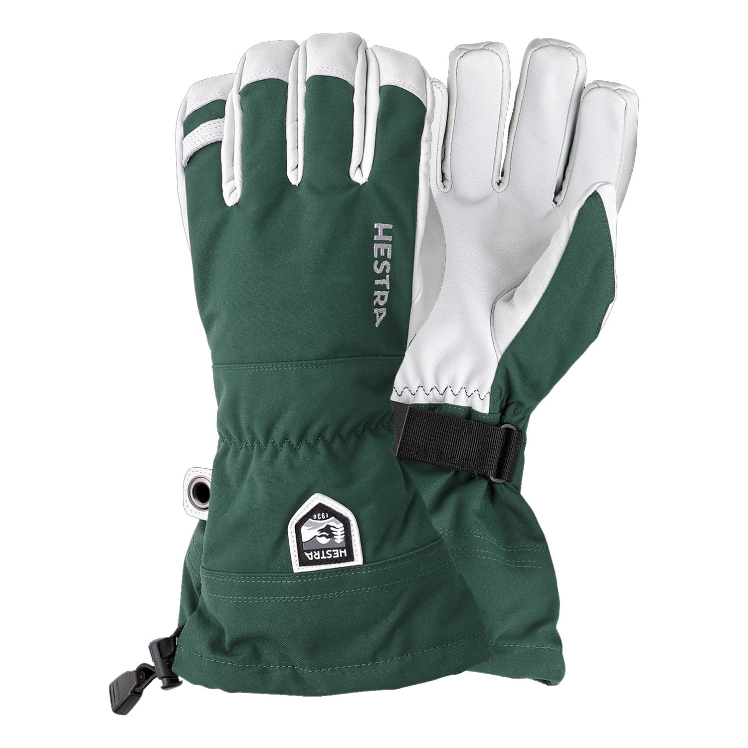 Hestra Army Leather Heli Ski Gloves Green 2021