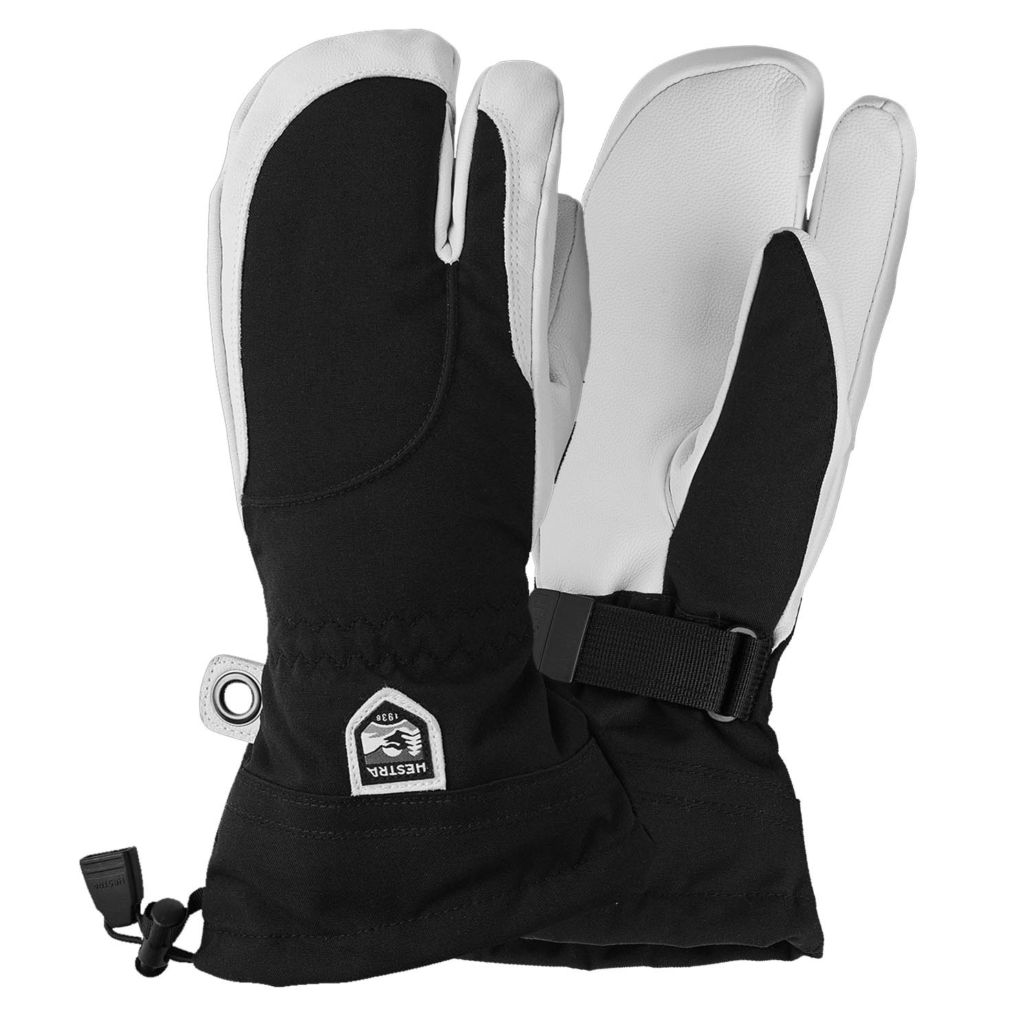 Hestra Womens Heli Ski 3-Finger Gloves Black 2021
