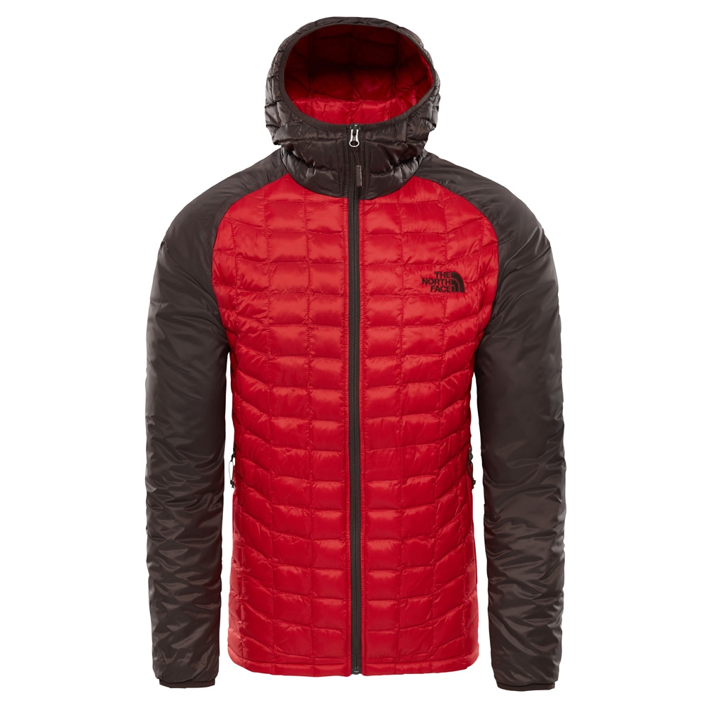 The North Face ThermoBall Sport Hoodie Rage Red/Brown 2019 - Snowtrax