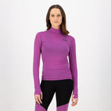 Cascade Merino Mock Neck Long Sleeve Baselayer Top