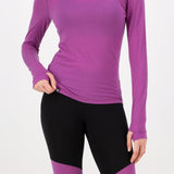 Cascade Merino Mock Neck Long Sleeve Baselayer Top