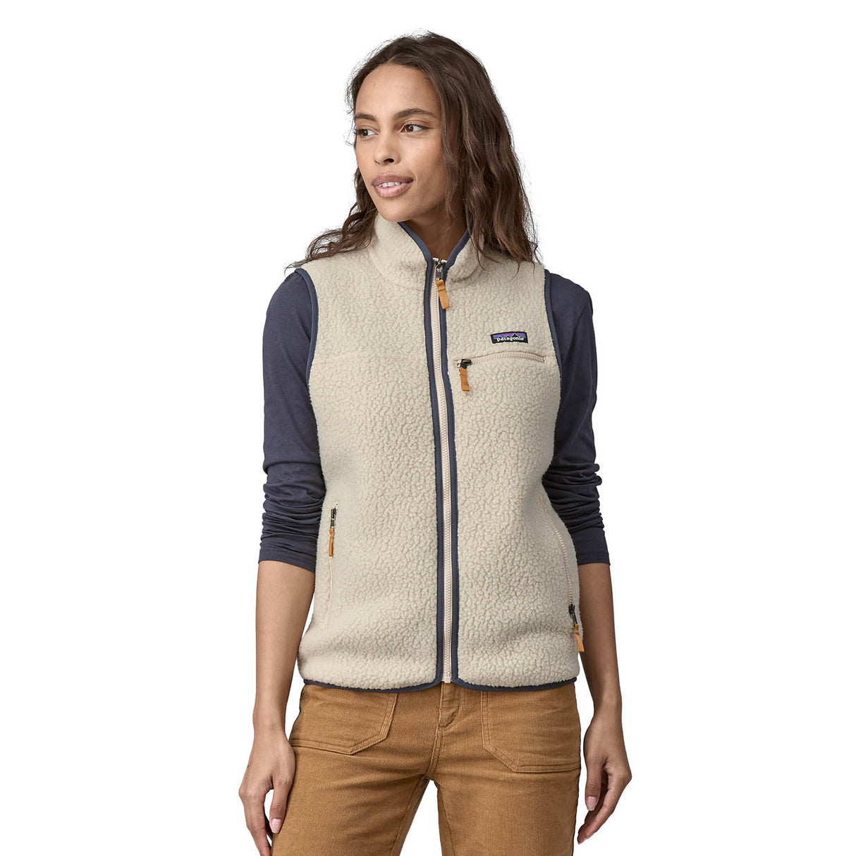 Womens Retro Pile Vest Gillet - Snowtrax