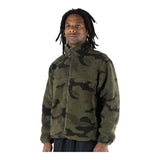 Howl Berber Fleece in Washed Camo on a male model