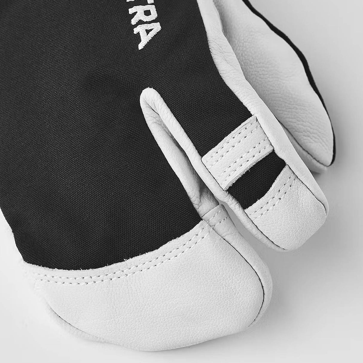 Junior Army Leather Heli Ski 3-Finger Gloves - Snowtrax