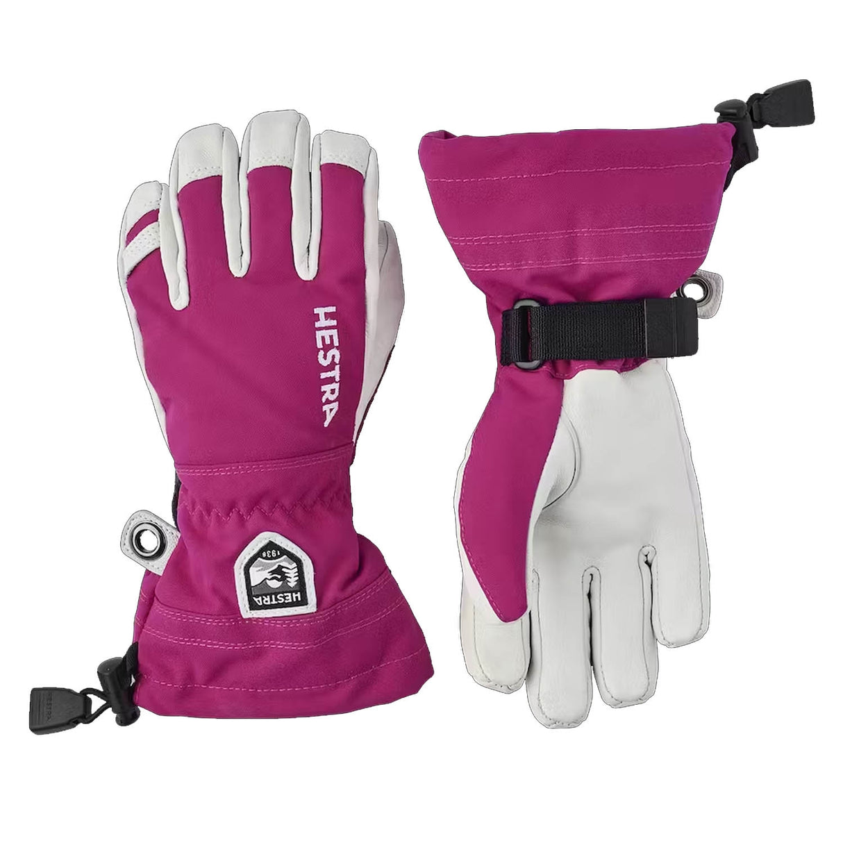 Junior Army Leather Heli Ski Gloves - Snowtrax