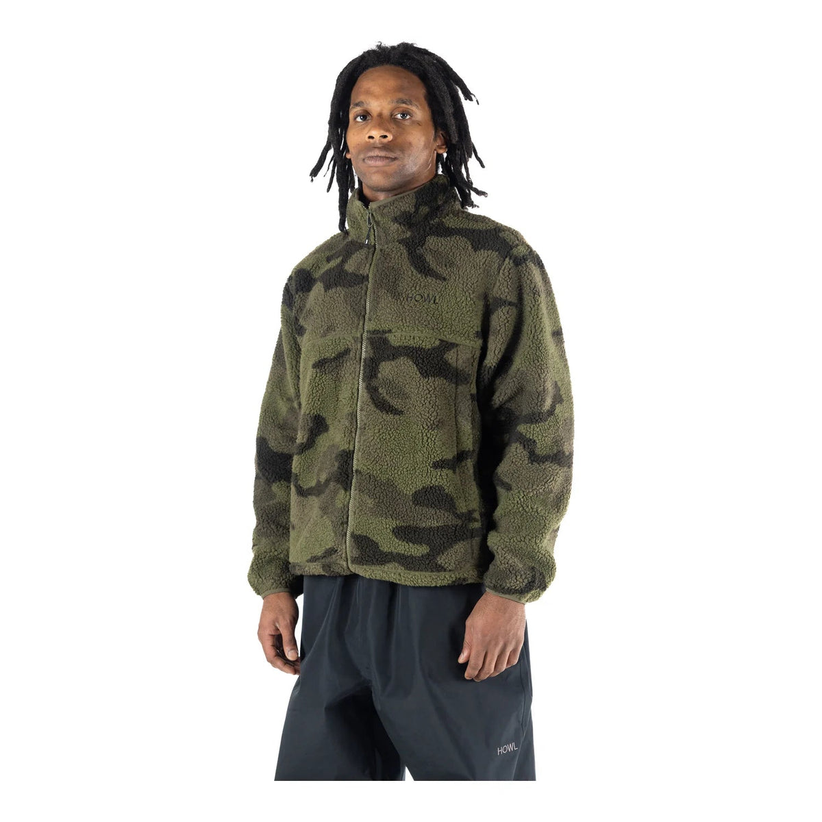 Howl Berber Fleece in Washed Camo, front